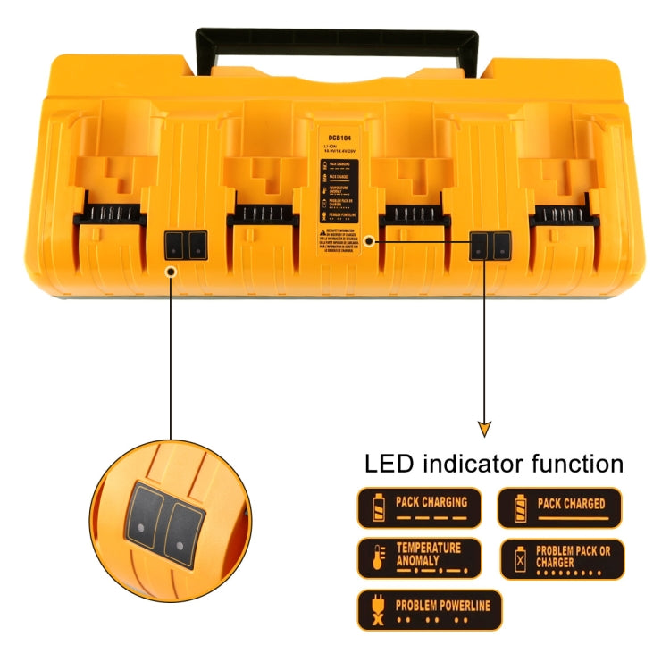 DCB104 Portable Fast Charger 12V-20V Electric Tool Lithium Battery Charger, For Dewalt DCB127 / DCB200 / DCB205 / DCB206, Plug: UK - Electric Saws & Accessories by PMc TechLife | Online Shopping South Africa | PMc TechLife | Buy Now Pay Later Mobicred