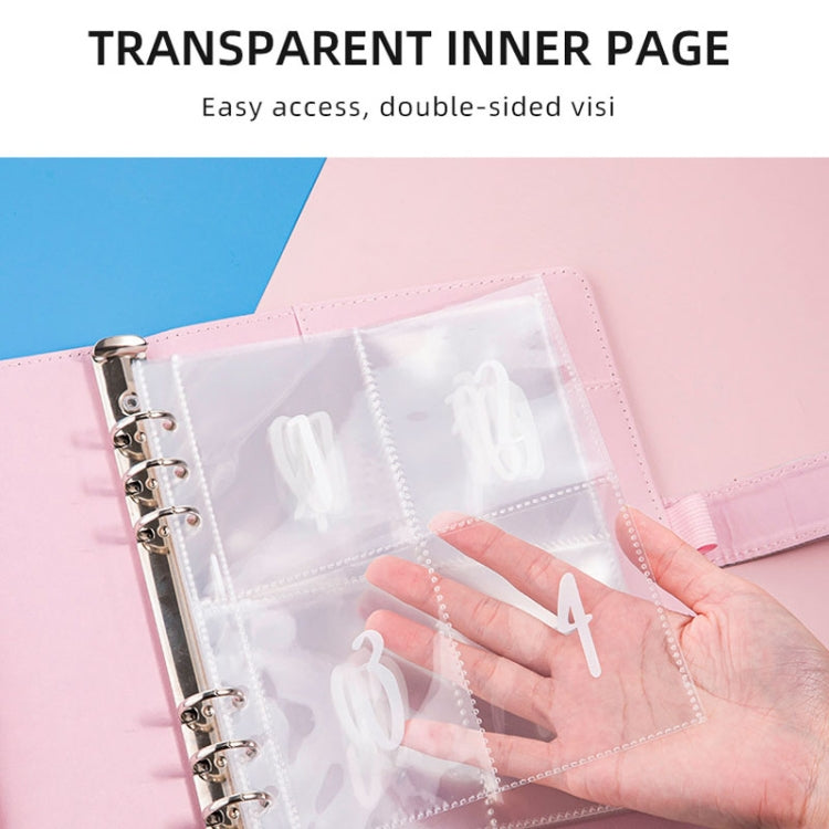 100 Day Savings Challenge A5 Loose Leaf Cash Budget Notebook(Rose Red) - Notebooks by PMC TechLife | Online Shopping South Africa | PMC TechLife