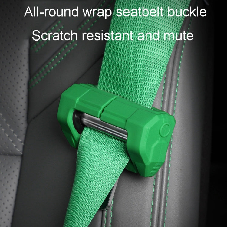 Large Car Seatbelt Buckle Protective Cover Anti Scratch Silicone Protector For Safety Belt Plugs(Green) - Seat Belts & Padding by PMC TechLife | Online Shopping South Africa | PMC TechLife | Buy Now Pay Later Mobicred