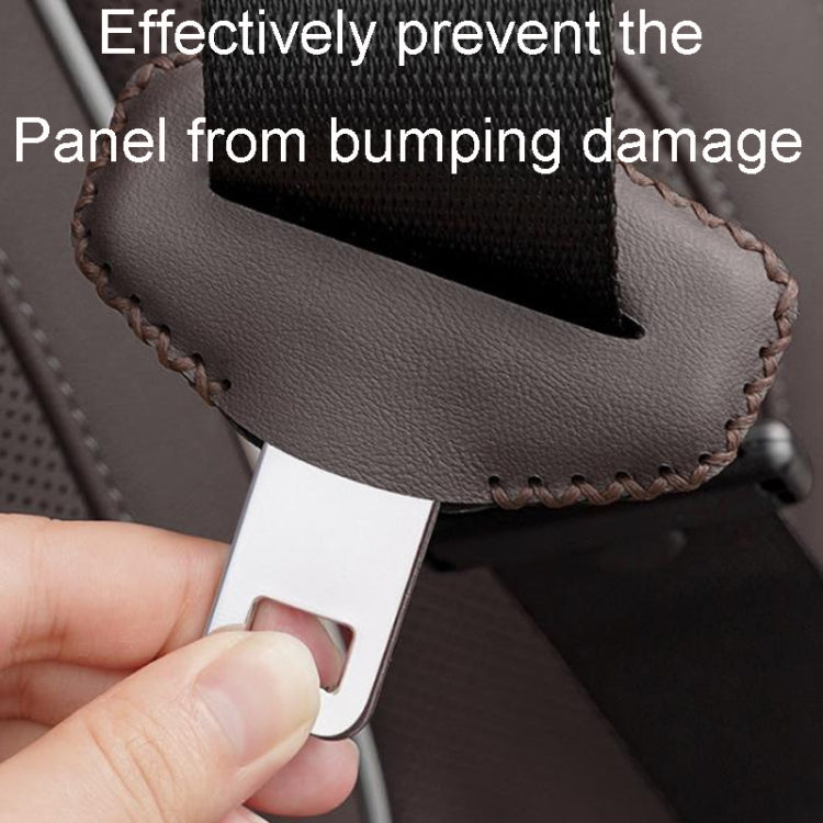 For BMW 1pair Seatbelt Insert Protector Bumper Belt Chuck Decoration(Brown) - Seat Belts & Padding by PMC TechLife | Online Shopping South Africa | PMC TechLife | Buy Now Pay Later Mobicred