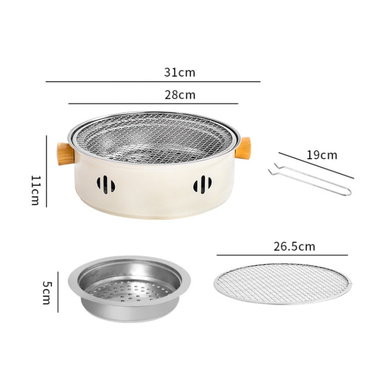 Charcoal Grill Stainless Steel Outdoor Camping Cooking Tea Around The Stove Barbecue Stove, Spec: Style B - free shipping - PMC TechLife - Order now!