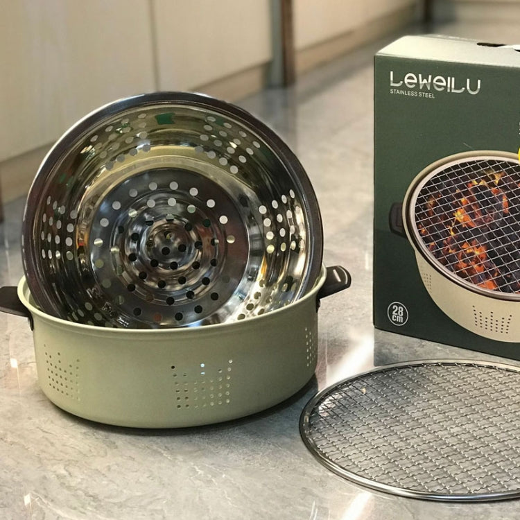 Charcoal Grill Stainless Steel Outdoor Camping Cooking Tea Around The Stove Barbecue Stove, Spec: Style B - free shipping - PMC TechLife - Order now!