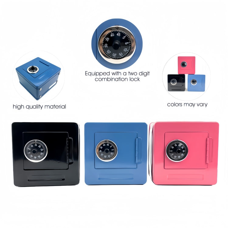 Portable  Metal Password Safe Cash Box Piggy Bank Money Organizer(Blue) - free shipping - PMc TechLife - Order now!