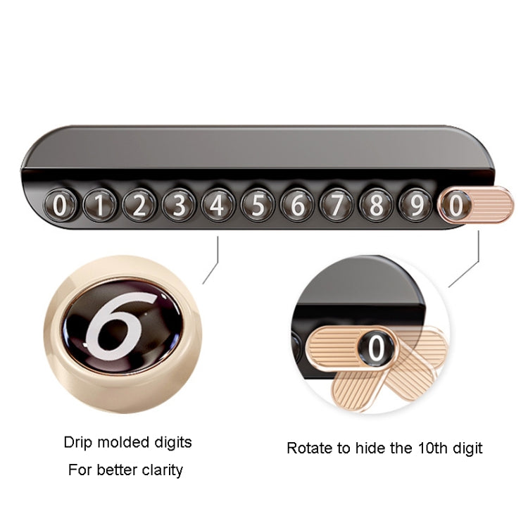 Car Temporary Parking Plate With Aroma Diffuser Moving Car Phone Number Plate Box Packing(Black) - Parking Card by PMC TechLife | Online Shopping South Africa | PMC TechLife | Buy Now Pay Later Mobicred