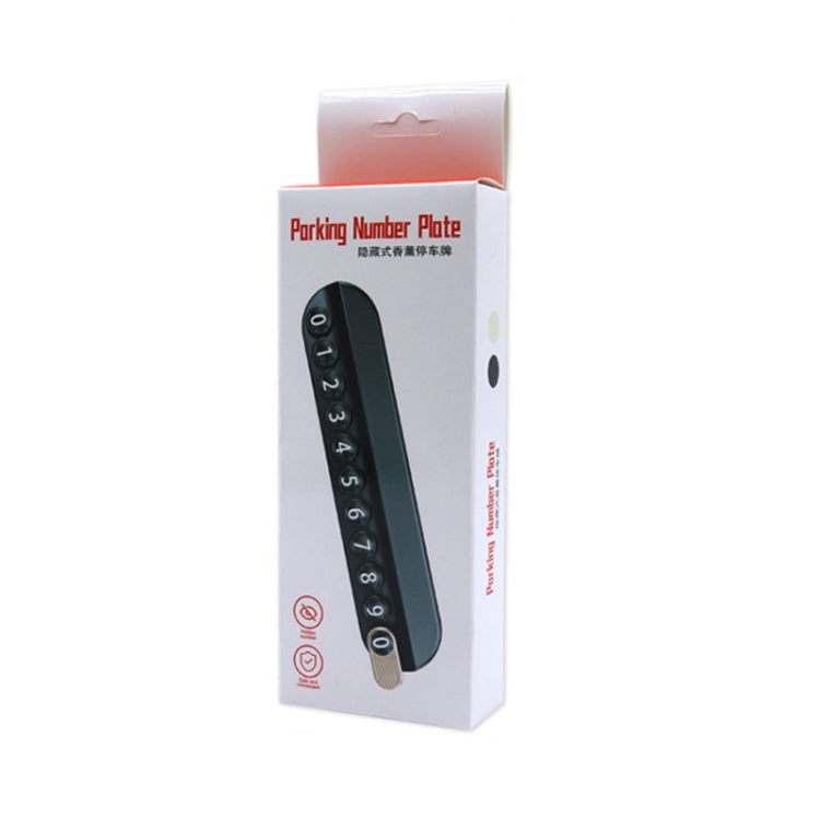 Car Temporary Parking Plate With Aroma Diffuser Moving Car Phone Number Plate Box Packing(Black) - Parking Card by PMC TechLife | Online Shopping South Africa | PMC TechLife | Buy Now Pay Later Mobicred