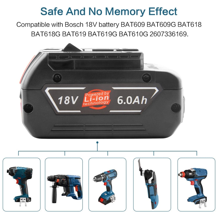 5000mAh 18V Electric Tool Battery Electrical Drilling Spare Battery, For Bosch BSH180 / CAG180-01 / CCS180 / CCS180B / CCS180K - free shipping - PMc TechLife - Order now!