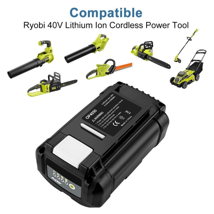 5000mAh For Ryobi OP4026A / OP4050 40V Lawn Mowers Lithium-ion Battery - Lawn Mower, Saws & Accessories by PMc TechLife | Online Shopping South Africa | PMc TechLife | Buy Now Pay Later Mobicred