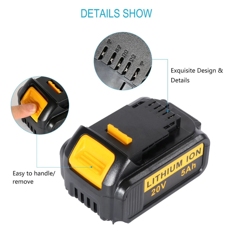 3000mAh For Dewalt DCB180 / DCB181 / DCB200 20V Electrical Tools Spare Battery - Electric Saws & Accessories by PMc TechLife | Online Shopping South Africa | PMc TechLife | Buy Now Pay Later Mobicred