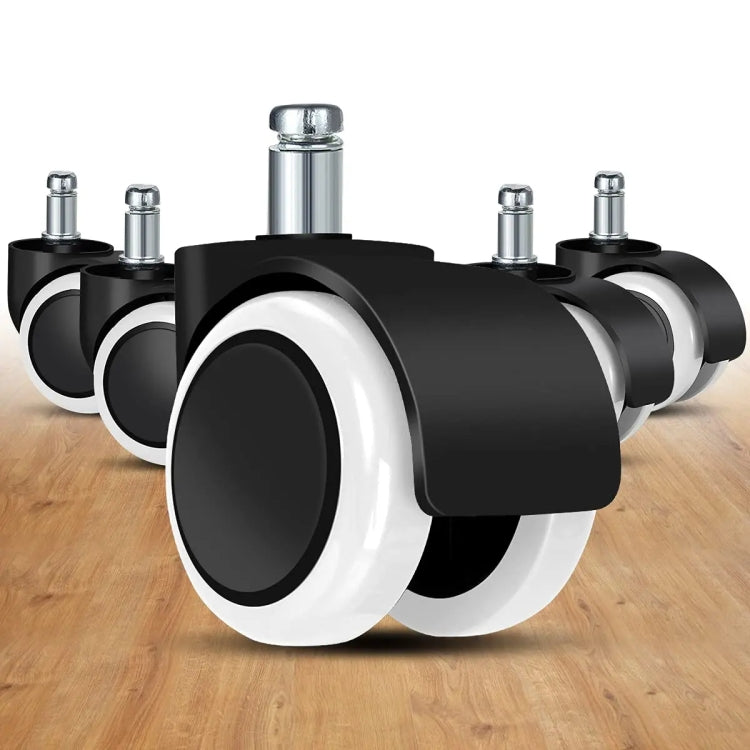 2 Inch 11 x 22mm Plunger Swivel Casters Chair Replacement Wheels(White) - Furniture Accessories by PMC TechLife | Online Shopping South Africa | PMC TechLife