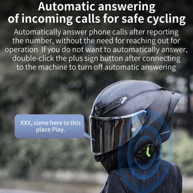 S3 Motorcycle Helmet Bluetooth Headset For Full and Half Helmets(Green) - Motorcycle Walkie Talkie by PMC TechLife | Online Shopping South Africa | PMC TechLife | Buy Now Pay Later Mobicred