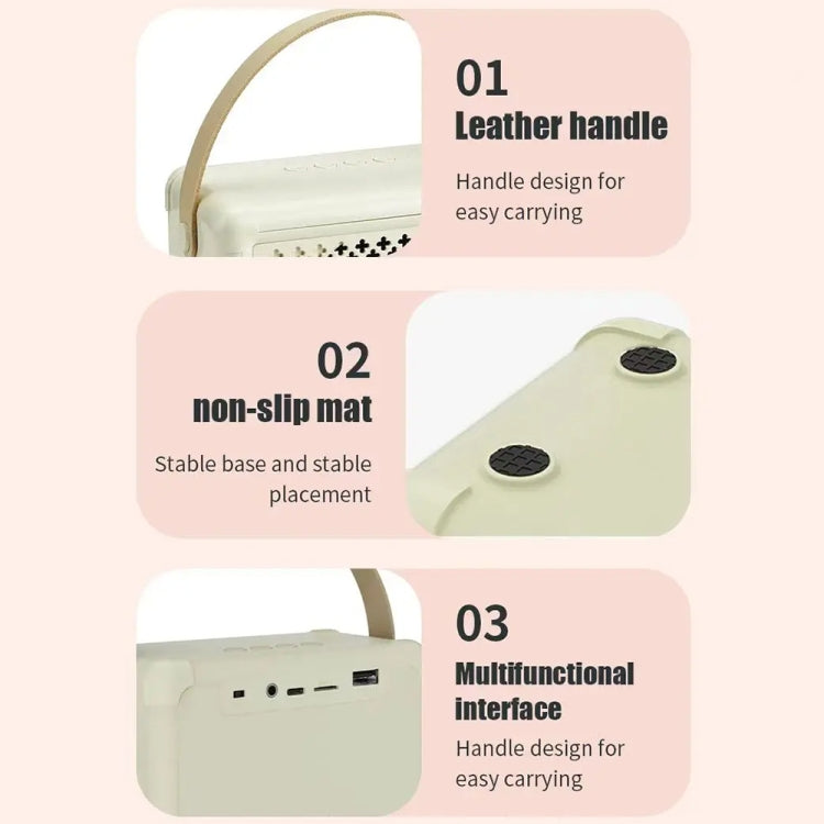 Portable Bluetooth Speaker Home Mini Karaoke Audio, Style: Dual-Microphone+Speaker(Pink) - Mini Speaker by PMC TechLife | Online Shopping South Africa | PMC TechLife