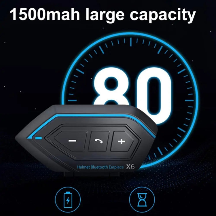 X6 Helmet Bluetooth Headset Wireless Waterproof Moto Handsfree Stereo Headphone(Soft Line Wheat) - Motorcycle Walkie Talkie by PMC TechLife | Online Shopping South Africa | PMC TechLife | Buy Now Pay Later Mobicred