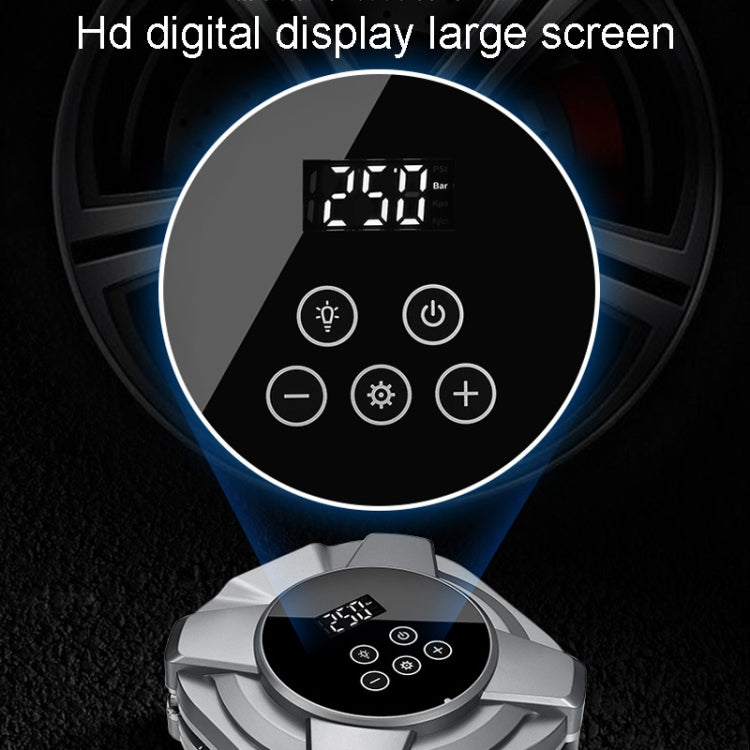 19 Cylinders Car Intelligent Digital Display Inflator Pump Portable Car Tire Pneumatic Engine(Silver) - Inflatable Pump by PMC TechLife | Online Shopping South Africa | PMC TechLife