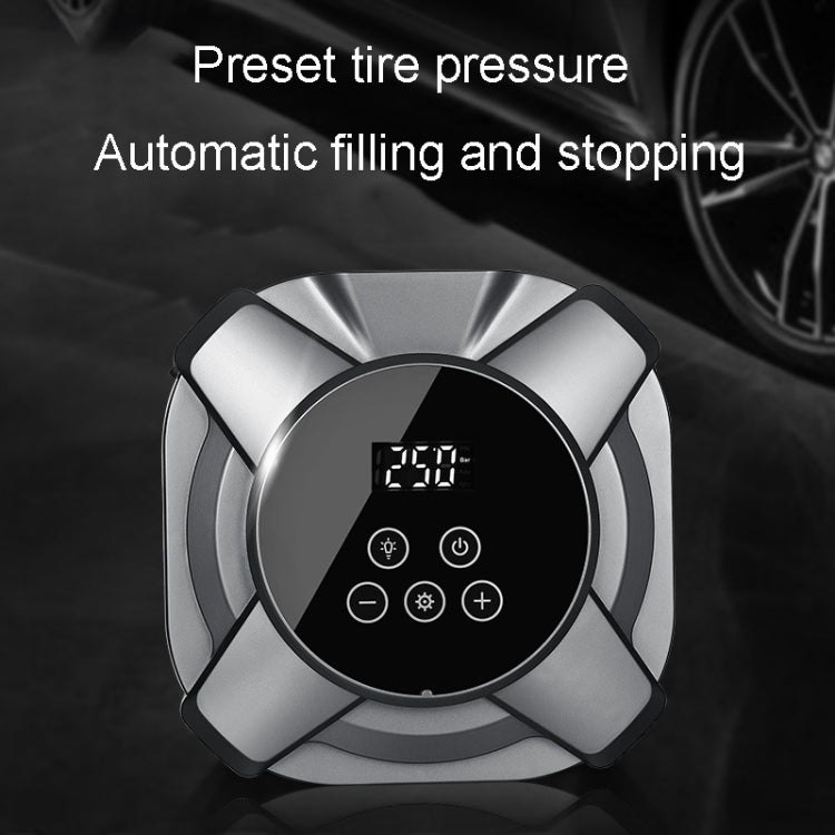 19 Cylinders Car Intelligent Digital Display Inflator Pump Portable Car Tire Pneumatic Engine(Silver) - Inflatable Pump by PMC TechLife | Online Shopping South Africa | PMC TechLife