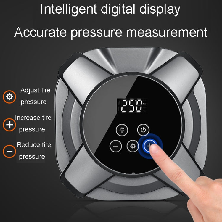 19 Cylinders Car Intelligent Digital Display Inflator Pump Portable Car Tire Pneumatic Engine(Silver) - Inflatable Pump by PMC TechLife | Online Shopping South Africa | PMC TechLife