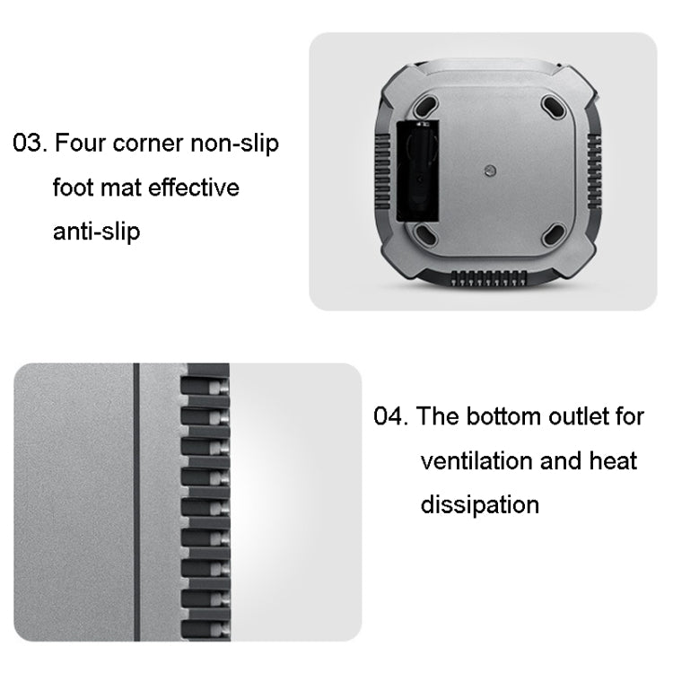 22 Cylinders Car Intelligent Digital Display Inflator Pump Portable Car Tire Pneumatic Engine(Silver) - Inflatable Pump by PMC TechLife | Online Shopping South Africa | PMC TechLife