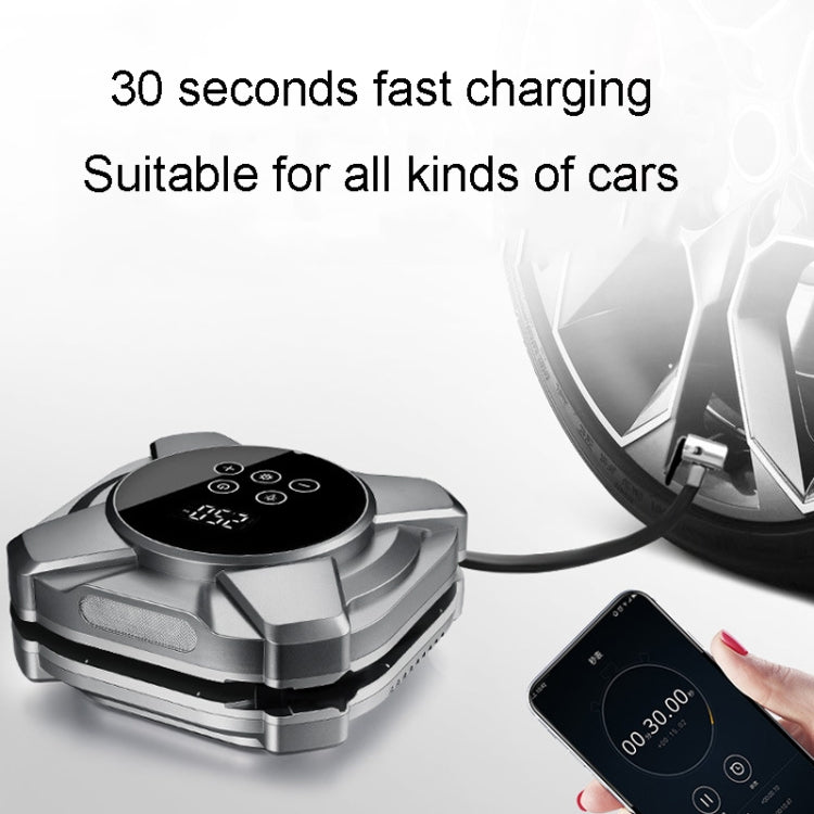 19 Cylinders Car Intelligent Digital Display Inflator Pump Portable Car Tire Pneumatic Engine(Silver) - Inflatable Pump by PMC TechLife | Online Shopping South Africa | PMC TechLife