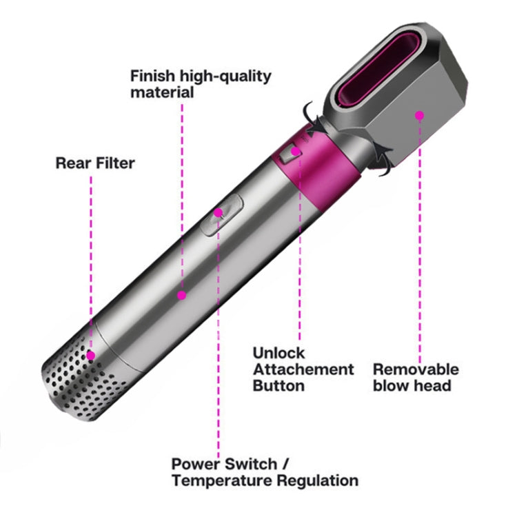 5 In 1 Hot Air Comb Automatic Curling Iron Square Model Hair Styling Comb Curling And Straightening, Plug: UK Plug - free shipping - PMC TechLife - Order now!