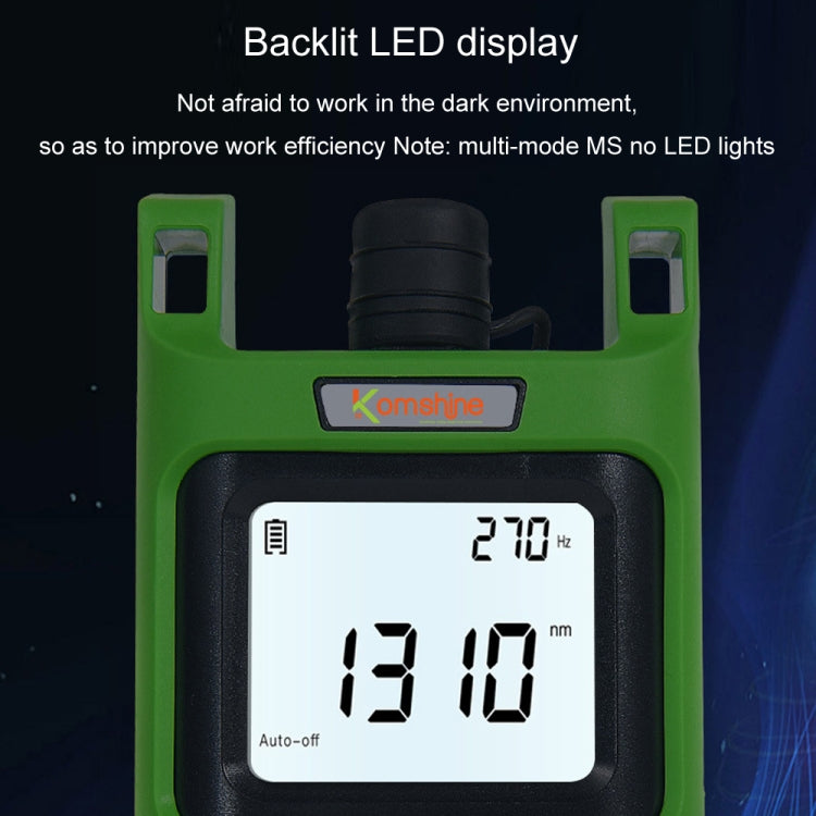 Komshine Handheld Laser Light Source Fiber Tester with LED Backlight, Model: KLS-35-PON - free shipping - PMC TechLife - Order now!