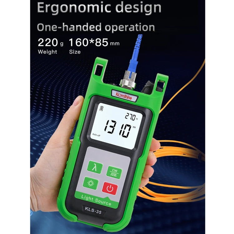 Komshine Handheld Laser Light Source Fiber Tester with LED Backlight, Model: KLS-35-MS - free shipping - PMC TechLife - Order now!