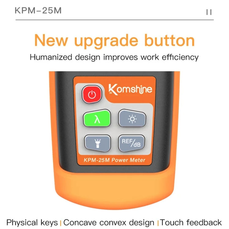 Komshine Mini Handheld Optical Power Meter Fiber Loss Measurement, Specification: KPM-25M-A/-70DBM to +6DBM - free shipping - PMC Jewellery - Order now!