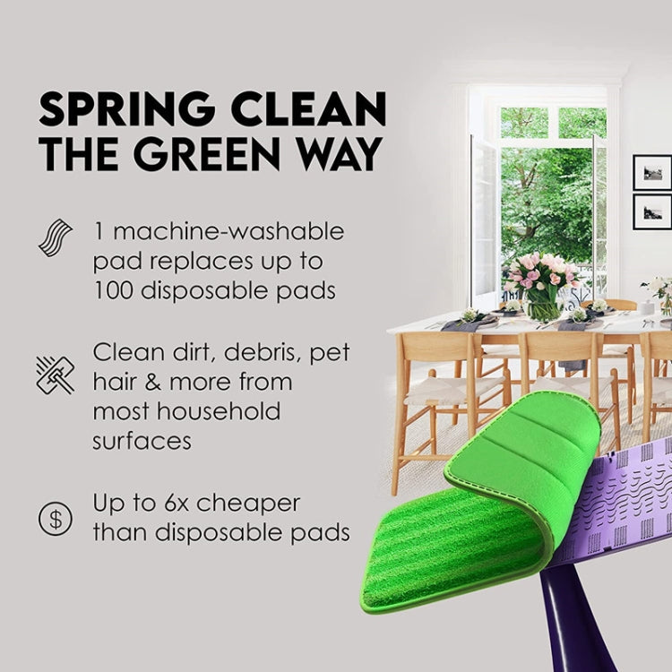 For Swiffer WetJet 10-12inch Adhesive Mop Pad Wet And Dry Mop Cloth Replacements(Green) - Other Accessories by PMc TechLife | Online Shopping South Africa | PMc TechLife | Buy Now Pay Later Mobicred