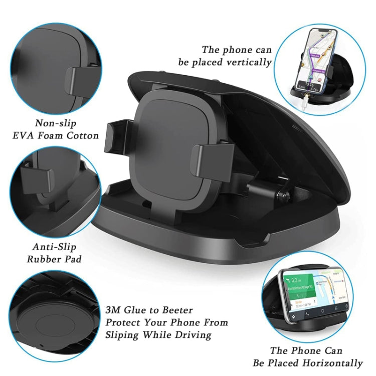 360 Degree Rotating Suction Cup Car Dashboard Mobile Phone Holder(Black) - free shipping - PMC TechLife - Order now!