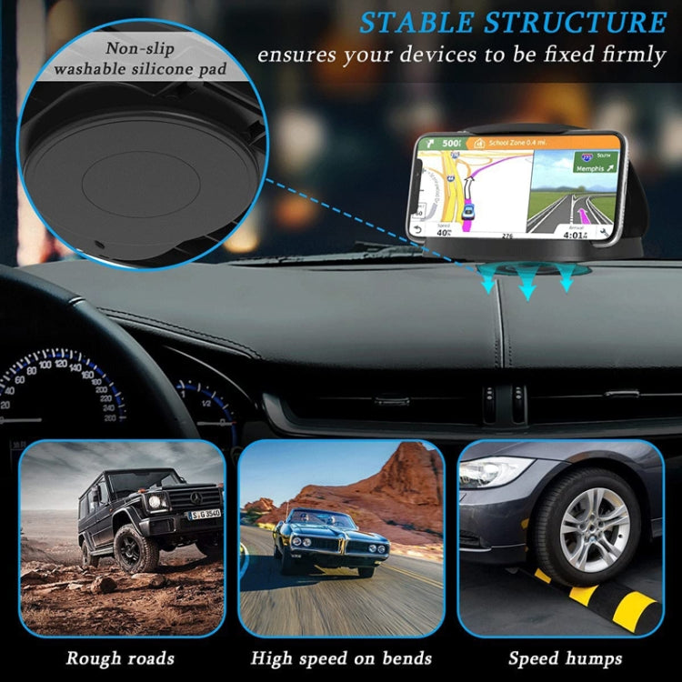 360 Degree Rotating Suction Cup Car Dashboard Mobile Phone Holder(Black) - free shipping - PMC TechLife - Order now!