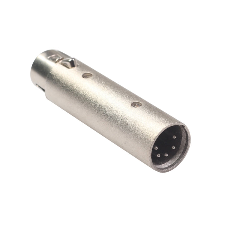 Zinc Alloy Shell Large 3Pin Female XLR to 5Pin XLR Male DMX Signal Lamp XLR Adapter - Microphone Audio Cable & Connector by PMC TechLife | Online Shopping South Africa | PMC TechLife