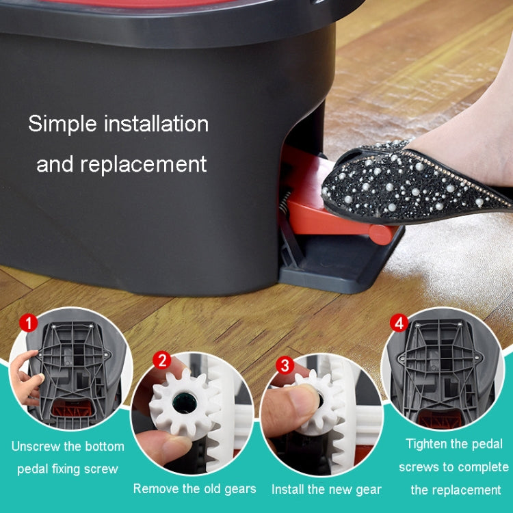 Gear Accessories For Vileda / O-Cedar Easywring RinseClean Foot Pedal Rotary Mop Bucket(White) - Other Accessories by PMc TechLife | Online Shopping South Africa | PMc TechLife | Buy Now Pay Later Mobicred