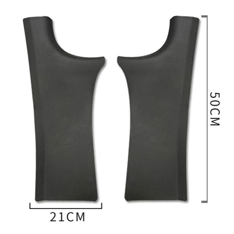 For Tesla Model Y Rear Door Built-In Sill Strip Rear Seats Anti-Kick Leather Protective Pad(Carbon Fiber) - Seat Accessories by PMC TechLife | Online Shopping South Africa | PMC TechLife | Buy Now Pay Later Mobicred