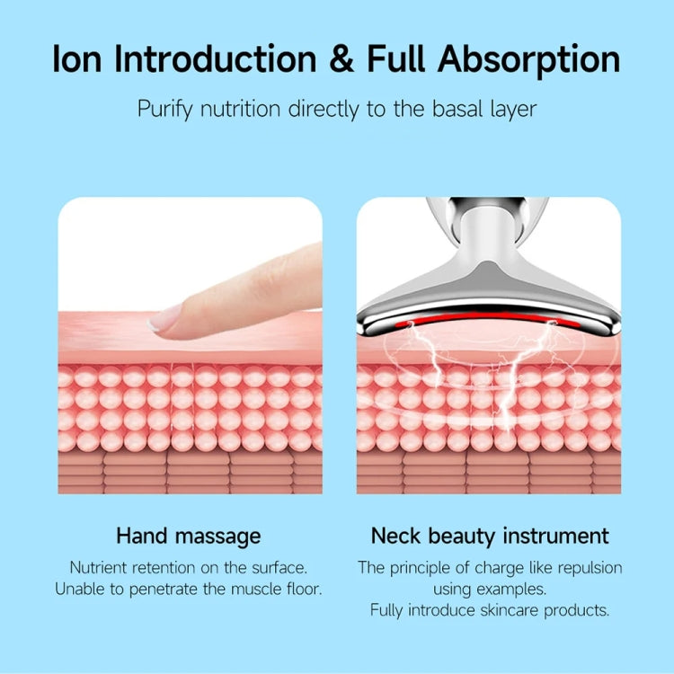 Electrical Neck Beauty Instrument Neck Massager Face Beauty Device, Style: Oval(Red) - free shipping - PMC TechLife - Order now!