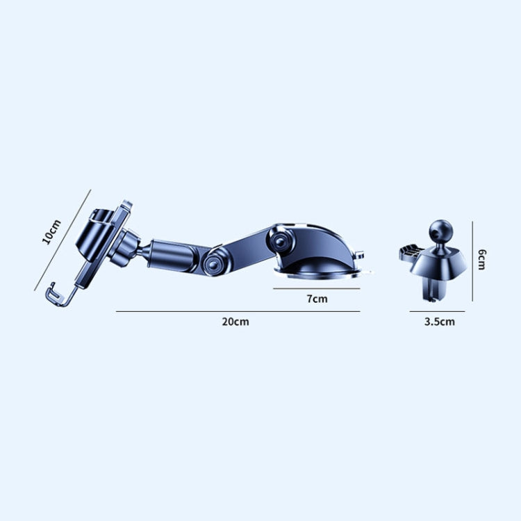 SHUNWEI SD-1132B Car Phone Suction Cup + Air Vent Holder Gravity Sensing Support Bracket(Blue) - Car Holders by SHUNWEI | Online Shopping South Africa | PMC TechLife | Buy Now Pay Later Mobicred