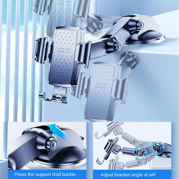 SHUNWEI SD-1132B Car Phone Suction Cup + Air Vent Holder Gravity Sensing Support Bracket(Blue) - Car Holders by SHUNWEI | Online Shopping South Africa | PMC TechLife | Buy Now Pay Later Mobicred