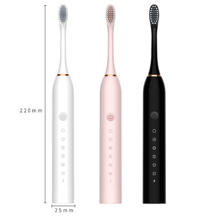 Rechargeable Ultrasonic Soft Bristle Electrical Toothbrushes Flosser 6 Gear With 4 Brushes(Pink) - Toothbrushes by PMC TechLife | Online Shopping South Africa | PMC TechLife | Buy Now Pay Later Mobicred