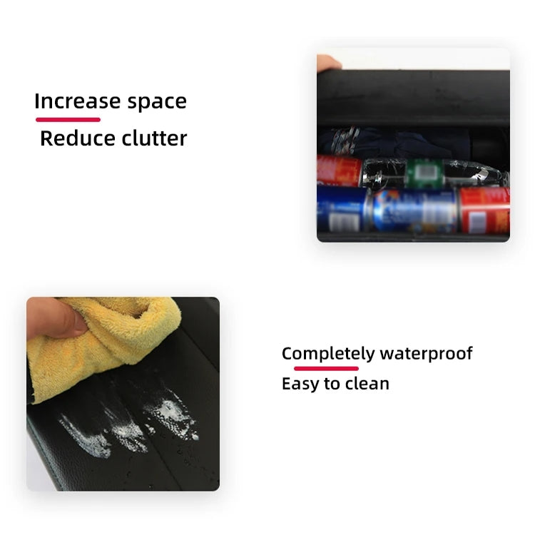 For Tesla Model Y PU Leather Car Interior Storage Glove Box Modification Accessories, Style: Air Outlet Model - Stowing Tidying by PMC TechLife | Online Shopping South Africa | PMC TechLife | Buy Now Pay Later Mobicred