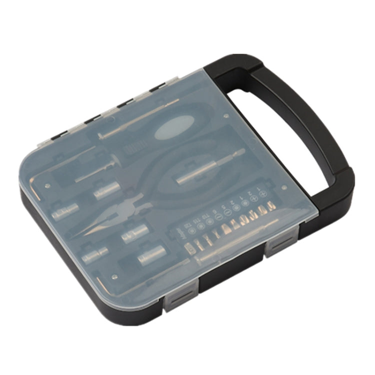 22 In 1 Transparent Lid Portable Tool Set Home Hardware Utility Kit - Combination Kit by PMC TechLife | Online Shopping South Africa | PMC TechLife