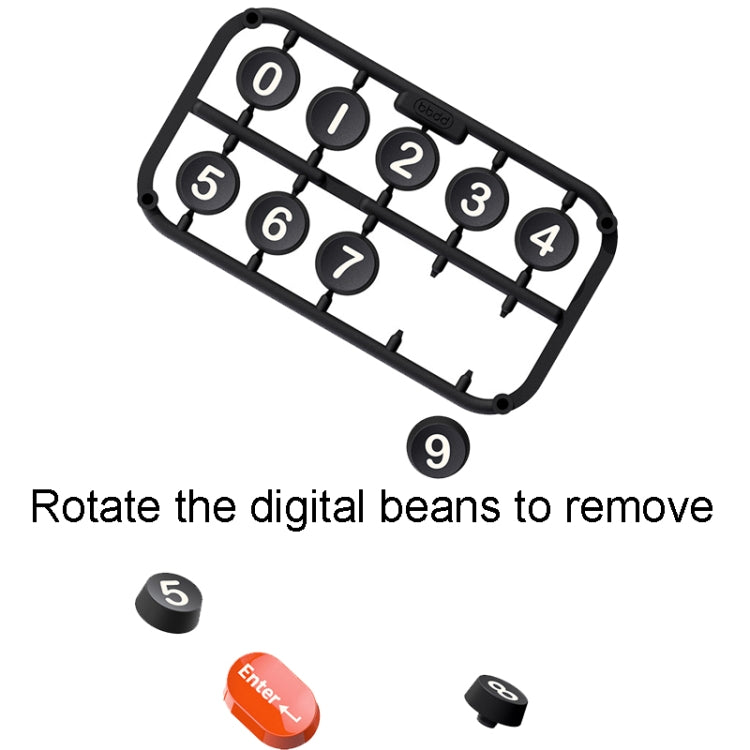 bbdd Keyboard Modeling Moving Number Plate Car Temporary Parking License Card(Beige) - free shipping - PMC TechLife - Order now!