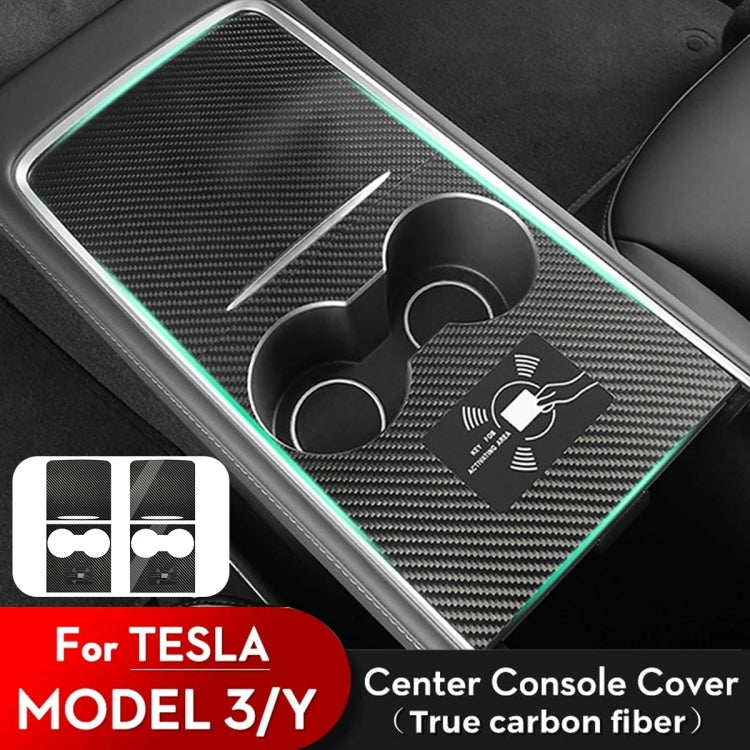 For Tesla Model 3 / Y Carbon Fiber Center Panel Protective Film Anti-Scratch Car Interior(Matte) - Car Interior Mouldings by PMC TechLife | Online Shopping South Africa | PMC TechLife | Buy Now Pay Later Mobicred
