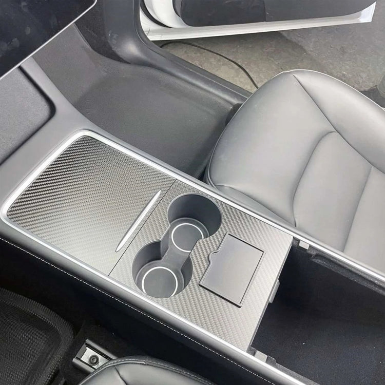 For Tesla Model 3 / Y Carbon Fiber Center Panel Protective Film Anti-Scratch Car Interior(Matte) - Car Interior Mouldings by PMC TechLife | Online Shopping South Africa | PMC TechLife | Buy Now Pay Later Mobicred