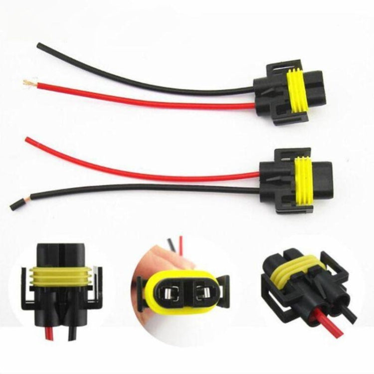 1pair For 9005 Car Headlight Socket Light Holder Plug With Cable - Wires by PMC TechLife | Online Shopping South Africa | PMC TechLife | Buy Now Pay Later Mobicred