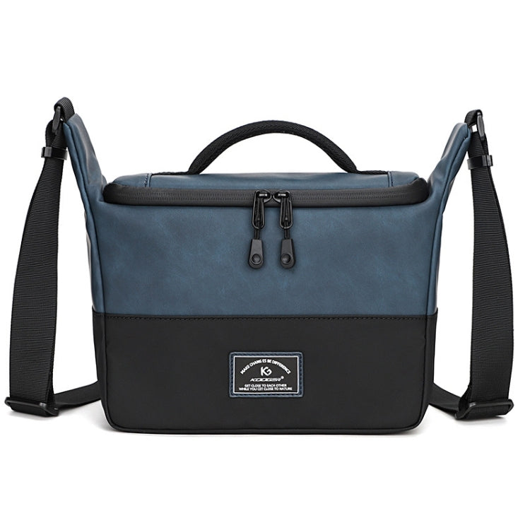 PU Leather Shoulder Crossbody Photography Bag SLR Camera Bag Lens Storage Bag(Blue) - Strap Satchel by PMC TechLife | Online Shopping South Africa | PMC TechLife | Buy Now Pay Later Mobicred