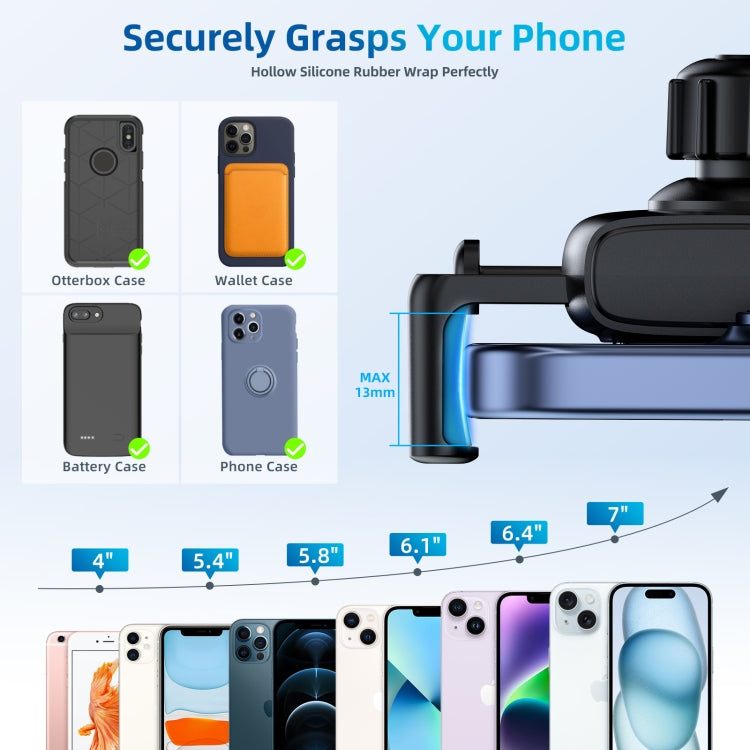 Car Rearview Mirror Phone Holder 360 Degree Rotation Smartphones Stand(Black) - Car Holders by PMC TechLife | Online Shopping South Africa | PMC TechLife | Buy Now Pay Later Mobicred