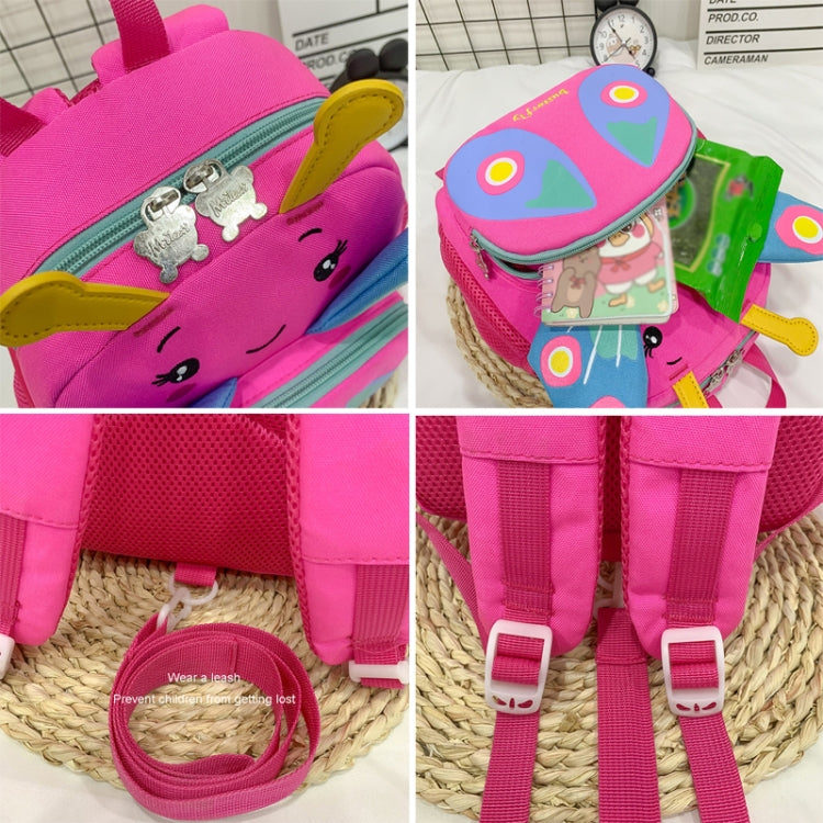 Children Schoolbag Shoulder Bag Girls Cute Cartoon Butterfly Backpack(Rose Red) - Double-shoulder Bags by PMC TechLife | Online Shopping South Africa | PMC TechLife | Buy Now Pay Later Mobicred