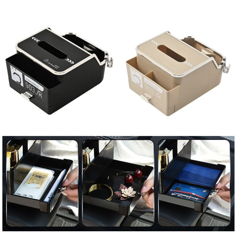 Car Tissue Box Multifunction Cup Holder Armrest Box Storage Box(Black) - Stowing Tidying by PMC TechLife | Online Shopping South Africa | PMC TechLife | Buy Now Pay Later Mobicred