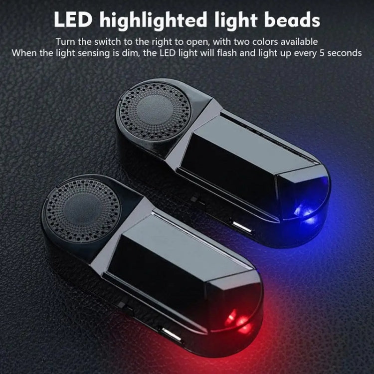 Car Solar Anti-Theft Alarm LED Warning Light With Aromatherapy(Blue Light) - Warning Lights by PMC TechLife | Online Shopping South Africa | PMC TechLife | Buy Now Pay Later Mobicred