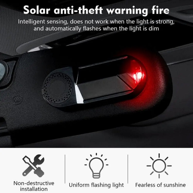 Car Solar Anti-Theft Alarm LED Warning Light With Aromatherapy(Red Light) - Warning Lights by PMC TechLife | Online Shopping South Africa | PMC TechLife