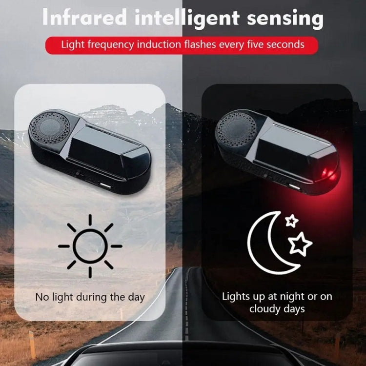 Car Solar Anti-Theft Alarm LED Warning Light With Aromatherapy(Blue Light) - Warning Lights by PMC TechLife | Online Shopping South Africa | PMC TechLife | Buy Now Pay Later Mobicred