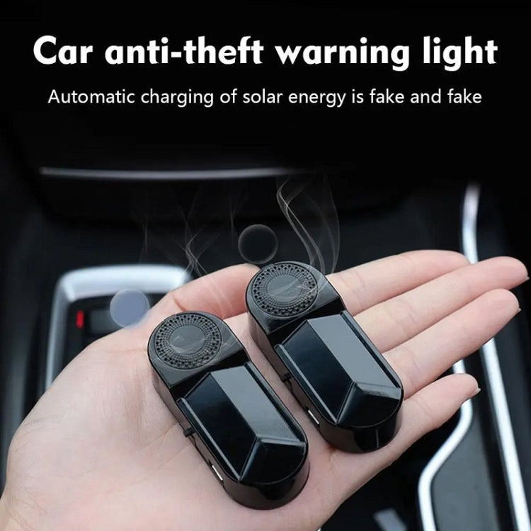 Car Solar Anti-Theft Alarm LED Warning Light With Aromatherapy(Red Light) - Warning Lights by PMC TechLife | Online Shopping South Africa | PMC TechLife