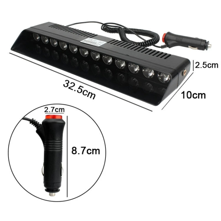 12 LED Car Front Suction Cup High Brightness Strobe Light(Red White Blue) - Warning Lights by PMC TechLife | Online Shopping South Africa | PMC TechLife | Buy Now Pay Later Mobicred